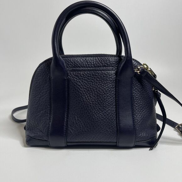 Coach Mini Bleecker Preston Satchel Purple Pebbled Leather Bag w/ Dust Bag - Picture 5 of 13